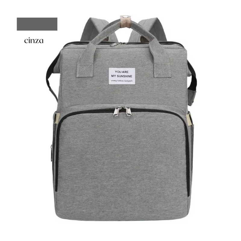 Berço Dobrável  MommyCare 3 em 1 - Mochila Multifuncional para Mamães