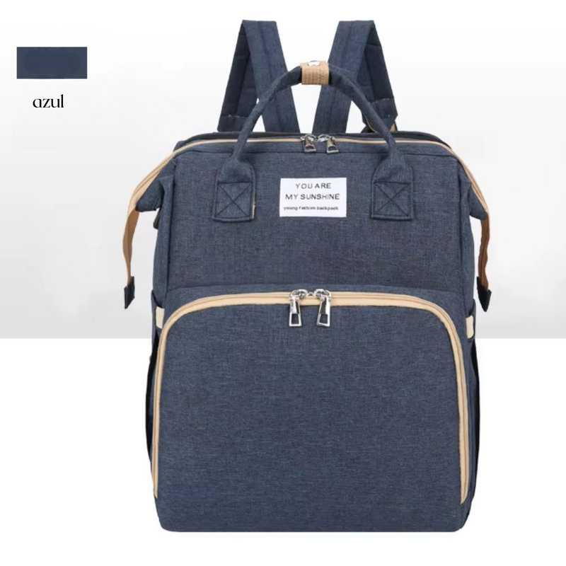 Berço Dobrável  MommyCare 3 em 1 - Mochila Multifuncional para Mamães