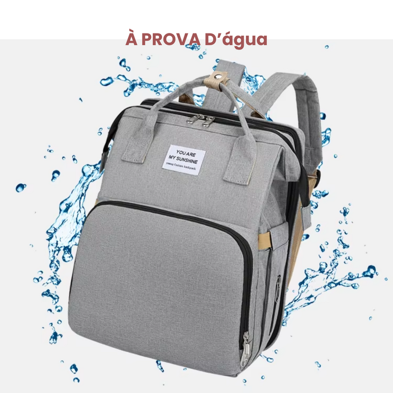 Berço Dobrável  MommyCare 3 em 1 - Mochila Multifuncional para Mamães