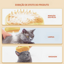 Escova 3 em 1- PetClean, Higiene com Vapor para Cães e Gatos