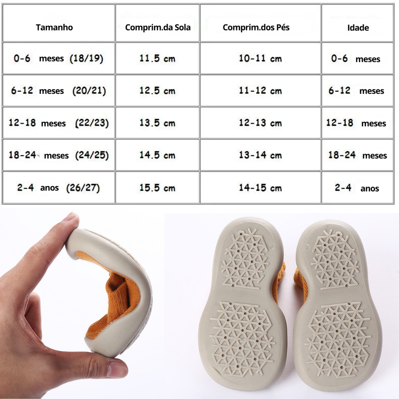Botinhas Antiderrapantes e Confortáveis BOOT BABY-Unissex