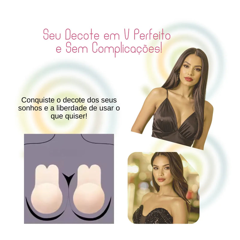 Sutiã Silicone Auto Adesivo Up&Lift - Sem alças - Reutilizável