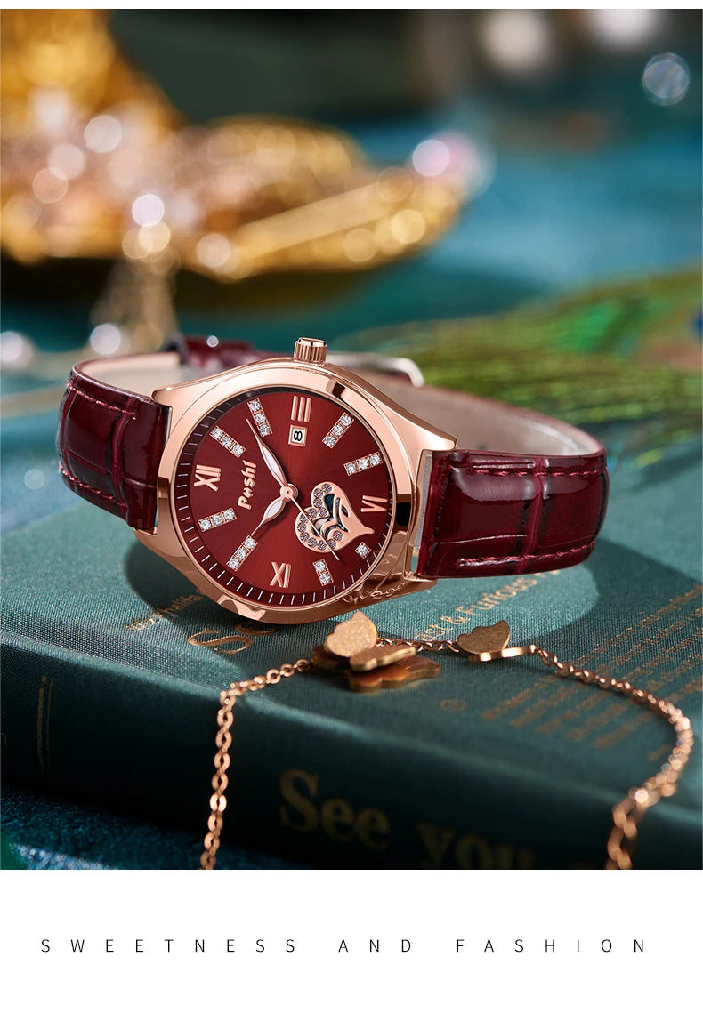 Relógio Feminino Poshi Diamond Heart - Quartzo 2025