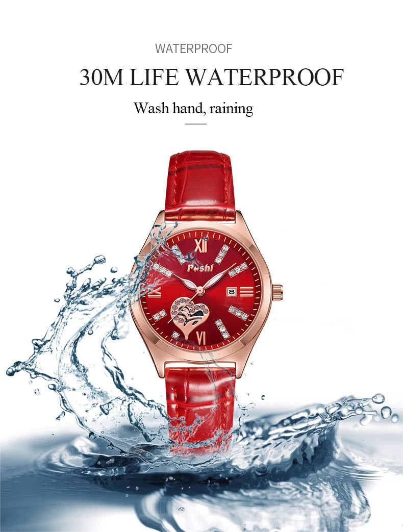 Relógio Feminino Poshi Diamond Heart - Quartzo 2025