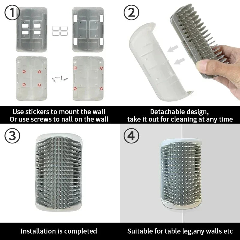 Escova CatComfort 2 em 1- O Carinho Diário que Seu Gato Merece!