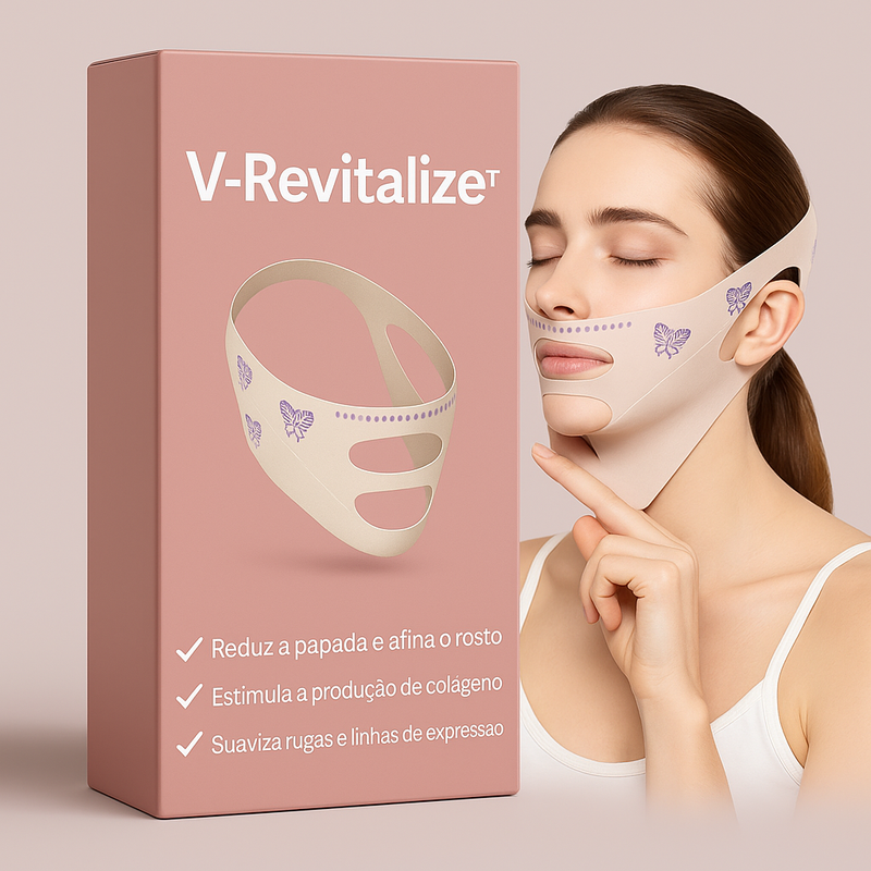 V-Revitalize™ Máscara de Contorno Facial | Suaviza Rugas, Papada e Modela o Rosto